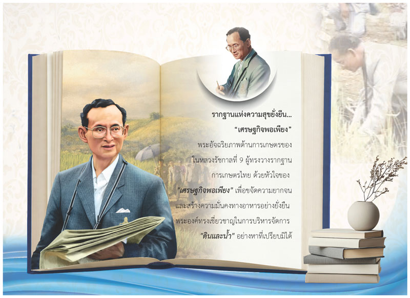 Desk-Calendar-2570-King-Rama-9-Sufficiency-Page_Agriculture-Template_Roongphim-Calendar รูปแบบหน้าเนื้อในพิเศษปฏิทินสำเร็จรูป 2570 ลายในหลวงรัชกาลที่ 9 ทรงงานเกษตรทฤษฎีใหม่และบันทึกประวัติเศรษฐกิจพอเพียง สั่งพิมพ์ราคาถูก โดย โรงพิมพ์ปฏิทิน.com