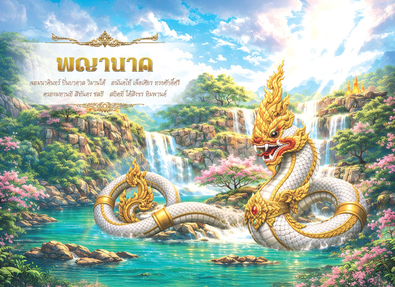 Desk-Calendar-2570-Naga-Poem-Page_Buddhist-Art-Wildlife-Template_Roongphim-Calendar รูปแบบหน้าเนื้อในพิเศษปฏิทินสำเร็จรูป 2570 ลายจิตรกรรมไทยสัตว์หิมพานต์ พญานาคเจ็ดเศียรสีทองและบทกลอนบูชาพญานาค สั่งพิมพ์ราคาถูก โดย โรงพิมพ์ปฏิทิน.com